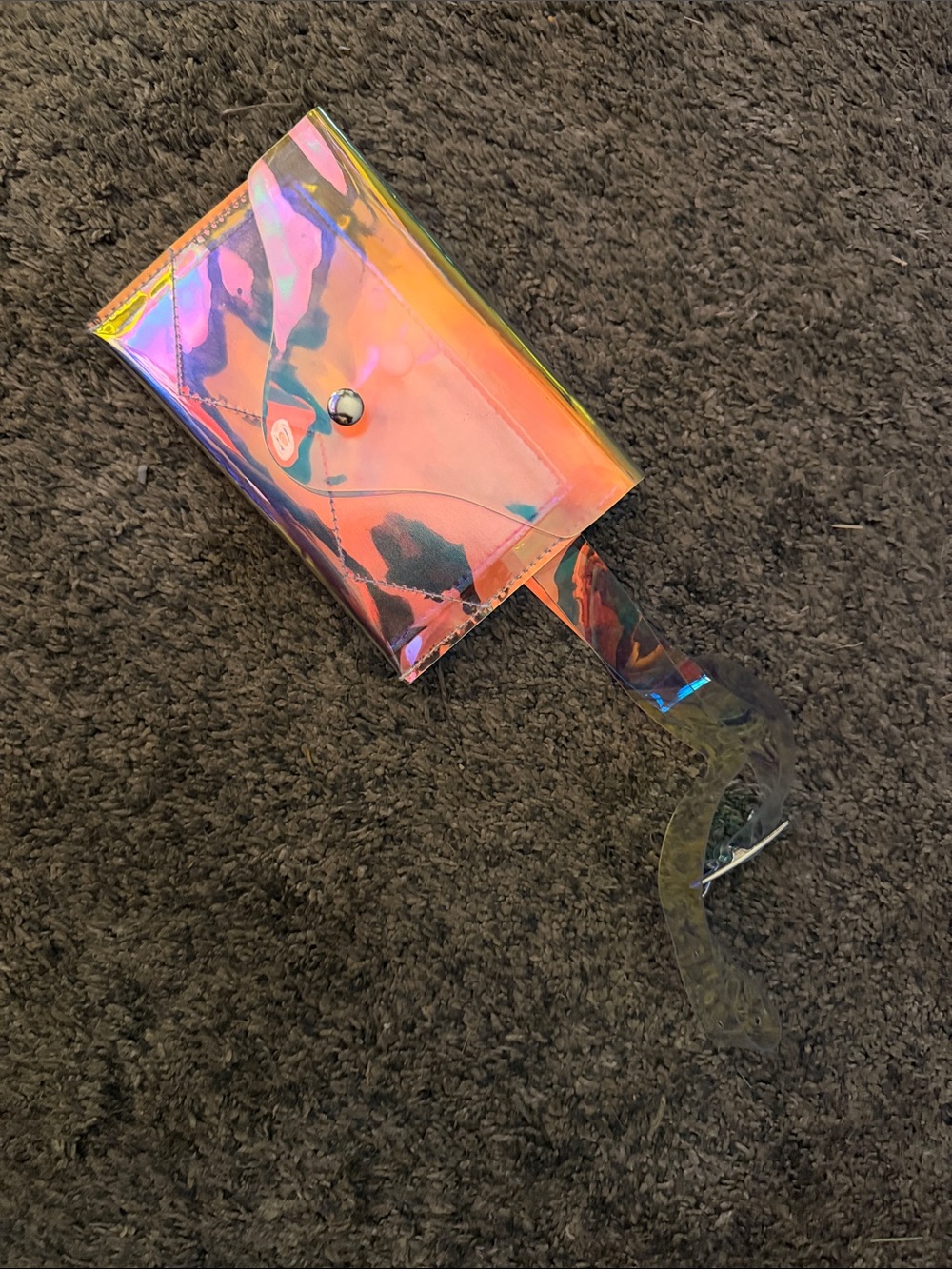 Iridescent Holographic Crossbody Bag - Fanny pack Pink/Gold/Blue